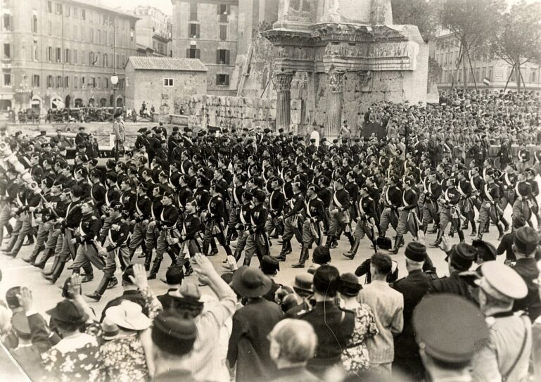 Blackshirts, the militia of the fascist regime of mussolini, italy.