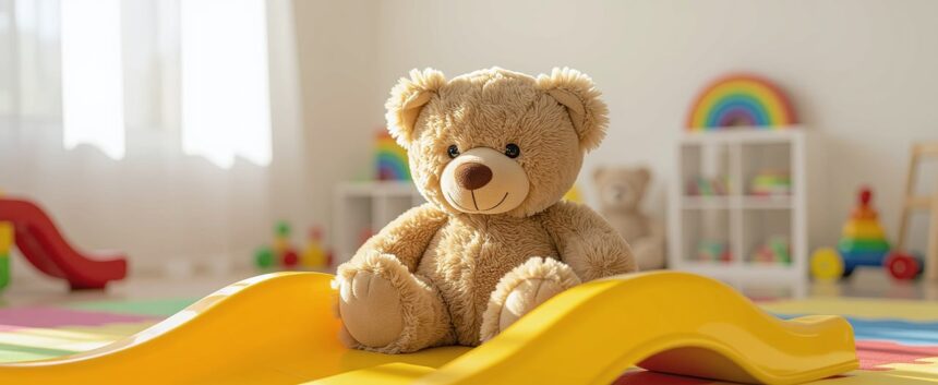 Child care price hikes a teddy bear in a preschool classroom