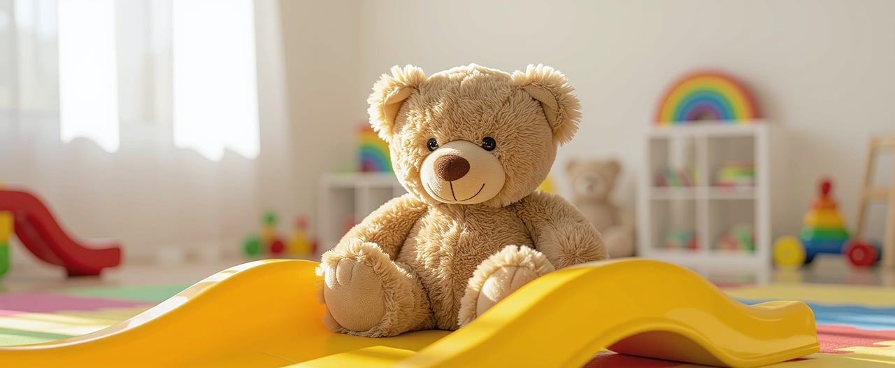 Child care price hikes a teddy bear in a preschool classroom