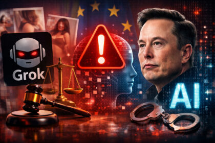 Collage of images related to grok creating sexual deepfake images.