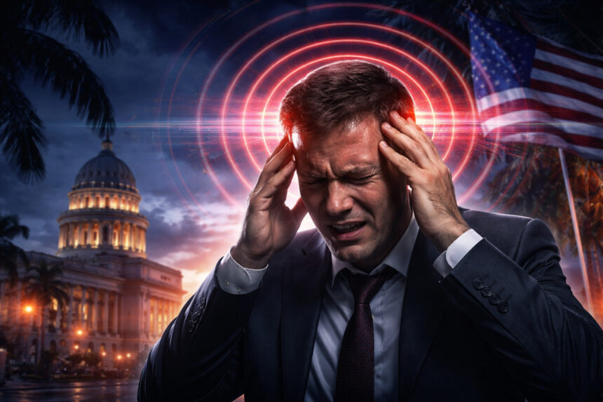 Man showing symptoms of havana syndrome