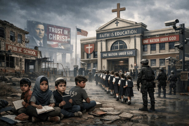 A religious charter school dystopia. Christian nationalism