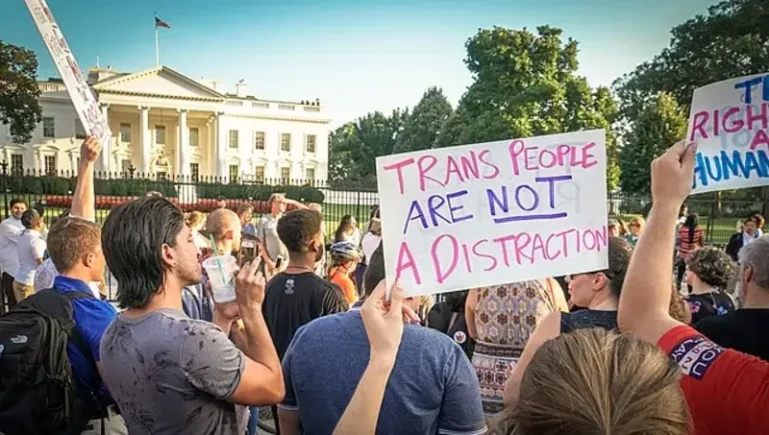 Trans protest at white house