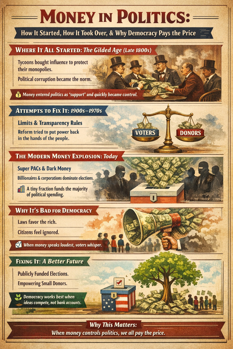 Corruption and history of money in politics. Why we need to get money out of politics