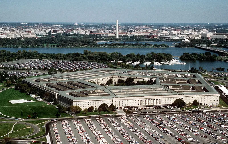 aerial pentagon view dod Aerial view of the pentagon. The dod is angry at anthropic.
