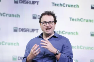 Dario amodei of anthropic speaking at a techcrunch event