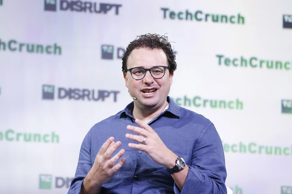 Dario amodei of anthropic speaking at a techcrunch event