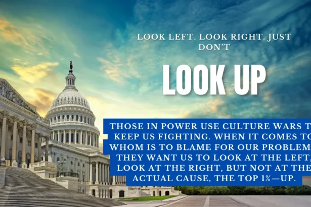 Don't look up at the real cause of our problems. Capitol building background