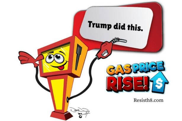 gas pump cartoon with the message that gas prices are going up