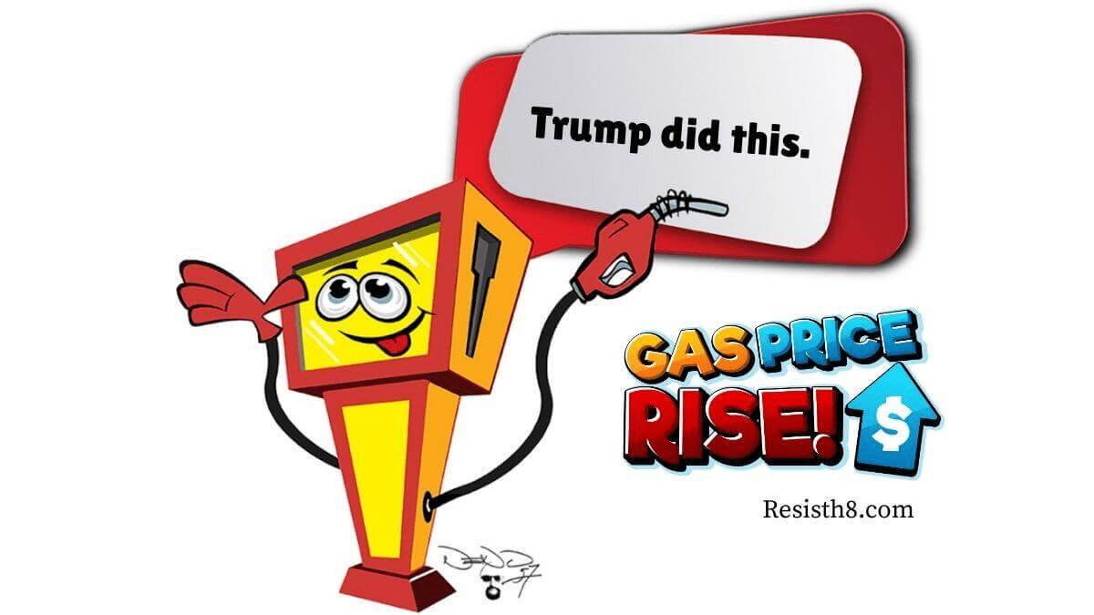 gas pump cartoon with the message that gas prices are going up