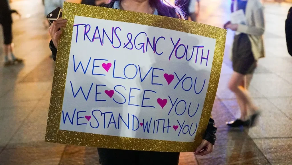 Trans youth protest in dc