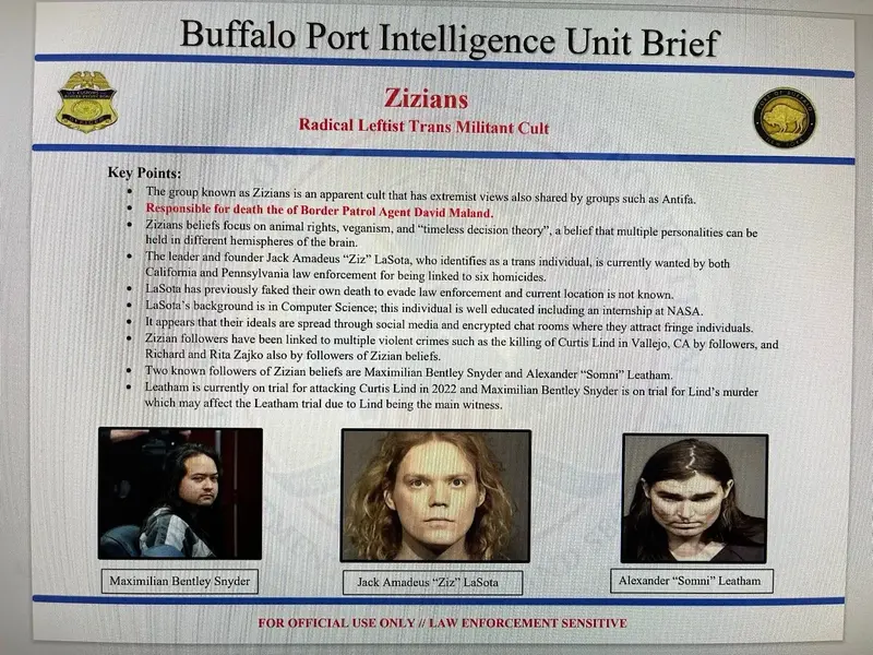 Calling trans people terrorists intelligence leak