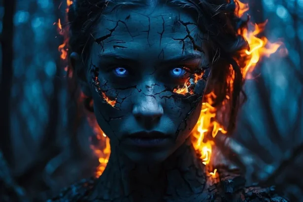 Ai-generated image of a zombie fire