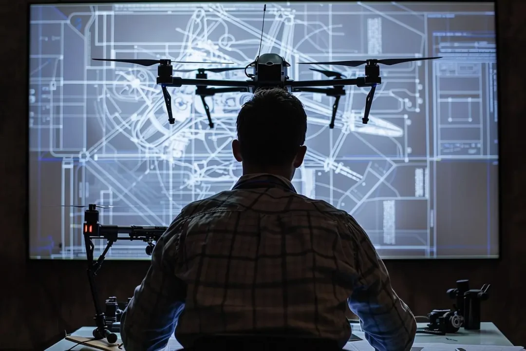 garage genius pentagon Pentagon employee looking at a giant drone