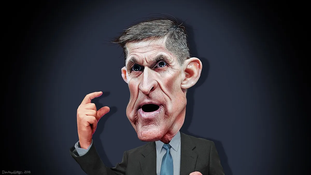 Caricature of mike flynn