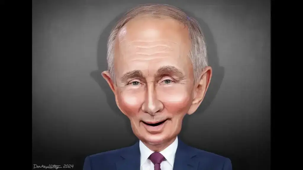 Caricature of Putin