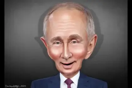 Caricature of Putin