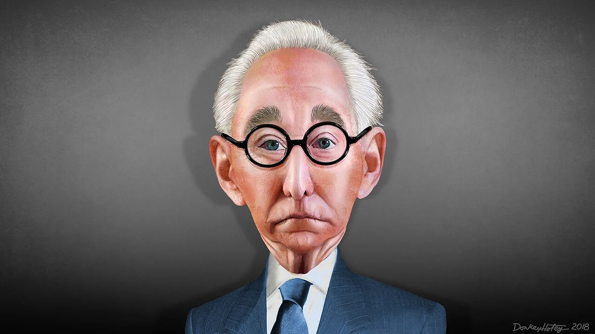Roger stone caricature