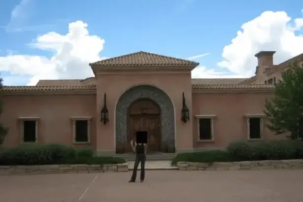 An entrance to Zorro ranch as pictured in the Epstein files