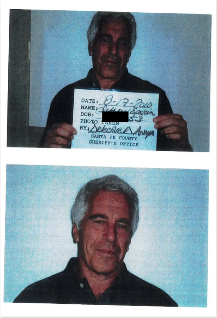 Jeffrey epstein mugshots from santa fe county sheriff near zorro ranch