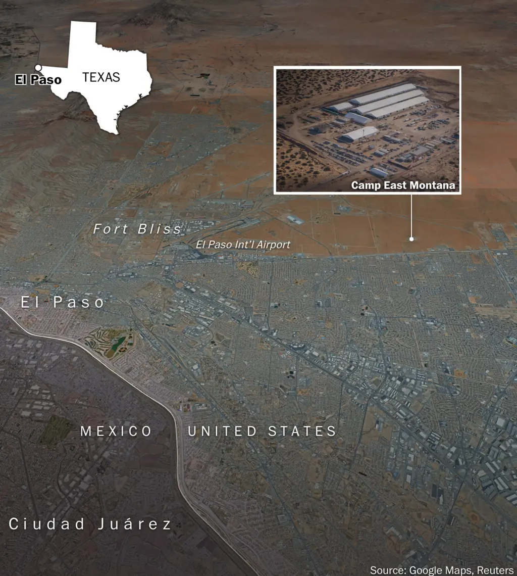 map of fort bliss Map of texas showing where camp east montana is located