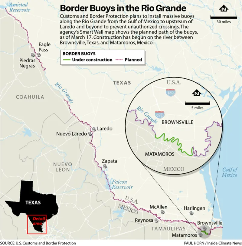 map texas border communities Texas buoy project