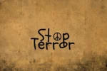 Stop terror attacks sign