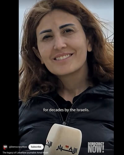 Lebanese journalist, Amal Khalil