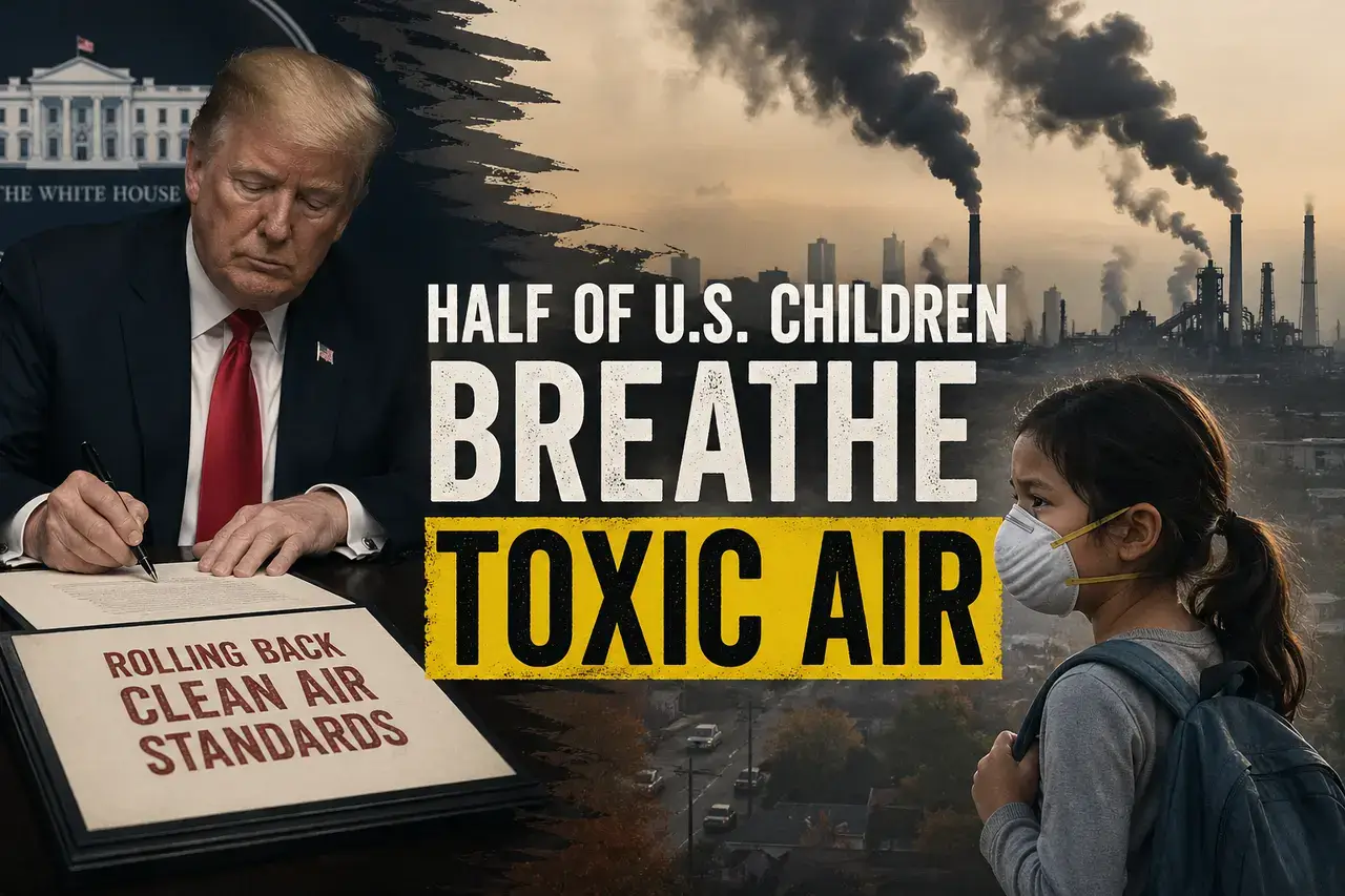 Half of US kids breathe toxic air