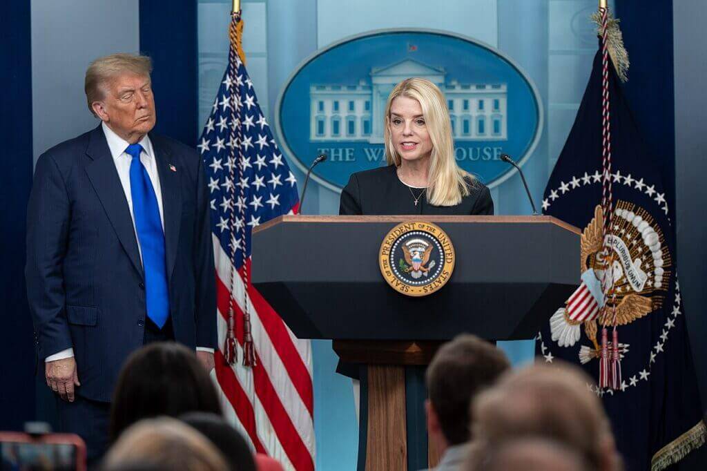DOJ Dropped criminal charges. Pam Bondi and Donald Trump