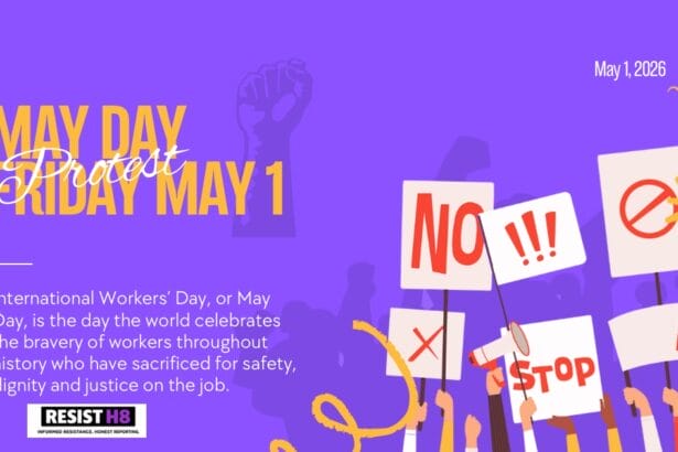May Day Protest 2026 graphic