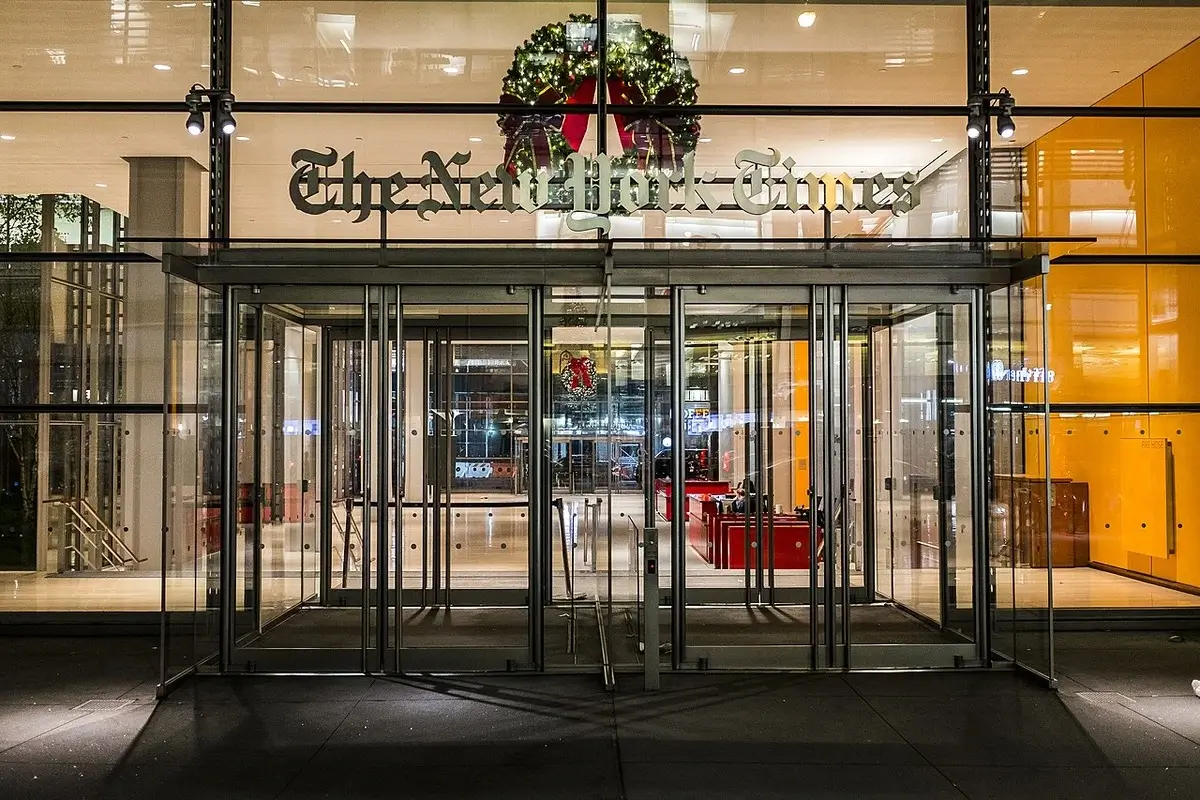 New York Times building entrance