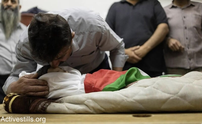 Sam Abu Haikal, the seven-month-old shot by IDF soldiers is laid to rest.