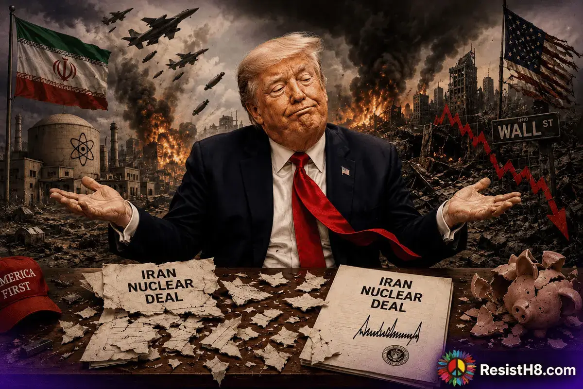 Donald Trump shrugging off the fact that the war in Iran was completely useless and only made things worse just to get the same deal we had before he tore it up.