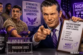 Pete Hegseth announcing regular testosterone screenings for the military