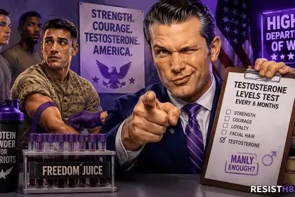 Pete Hegseth announcing regular testosterone screenings for the military