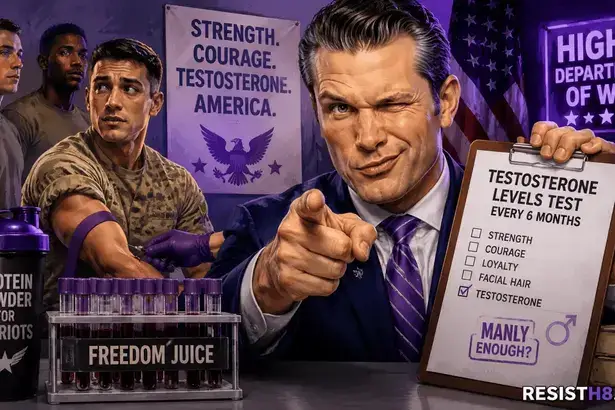 Pete Hegseth announcing regular testosterone screenings for the military