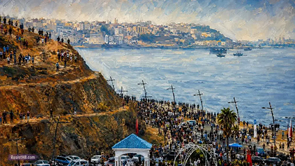 Ceuta migrant crisis from the border of Morocco.