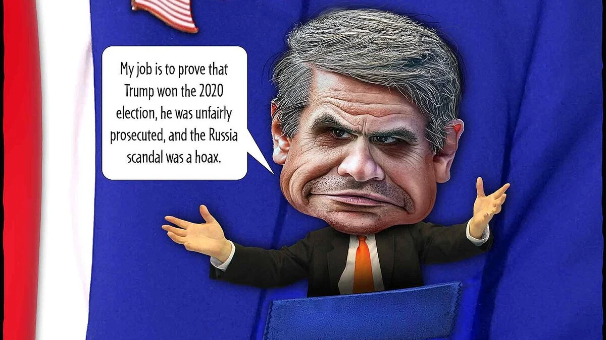 Confirmation hearing for Todd Blanche, the pocket AG cartoon