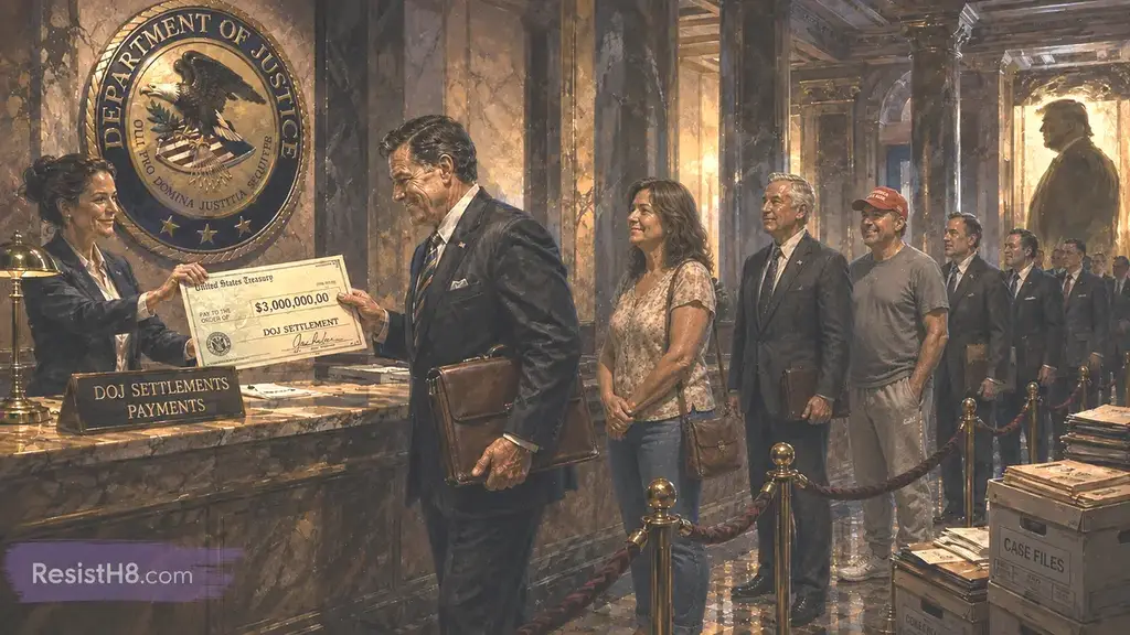 Trump allies and cronies lined up at the DOJ to get their checks